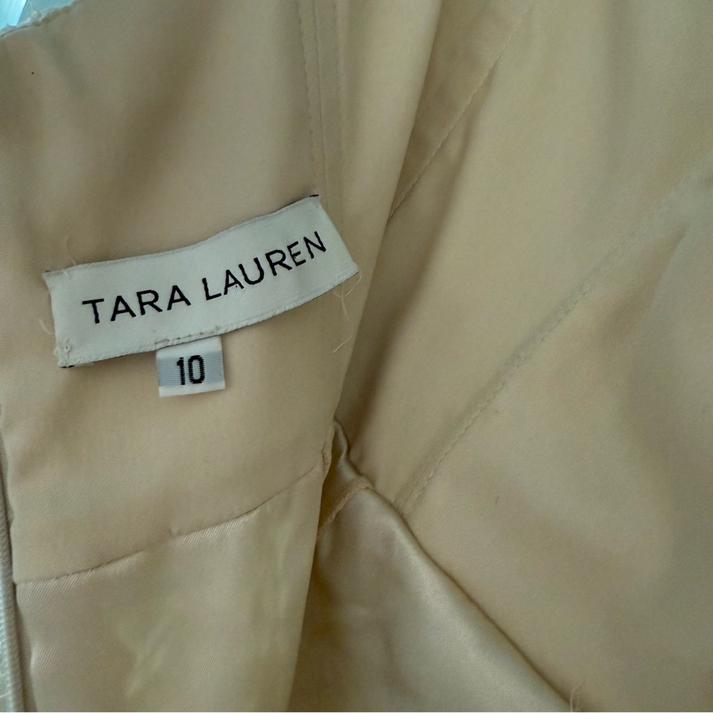 Tara Lauren Spring 2017 Strapless Lace Over Satin with Train Wedding Dress Sz 10 - Picture 15 of 15